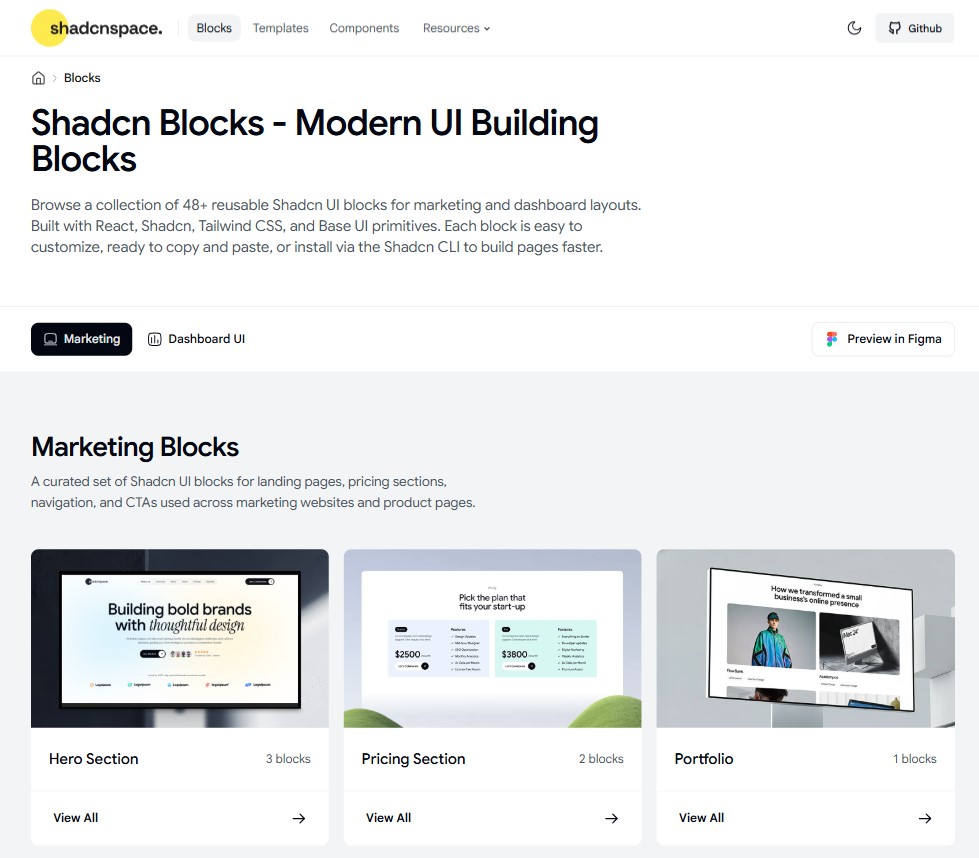 Blocks page