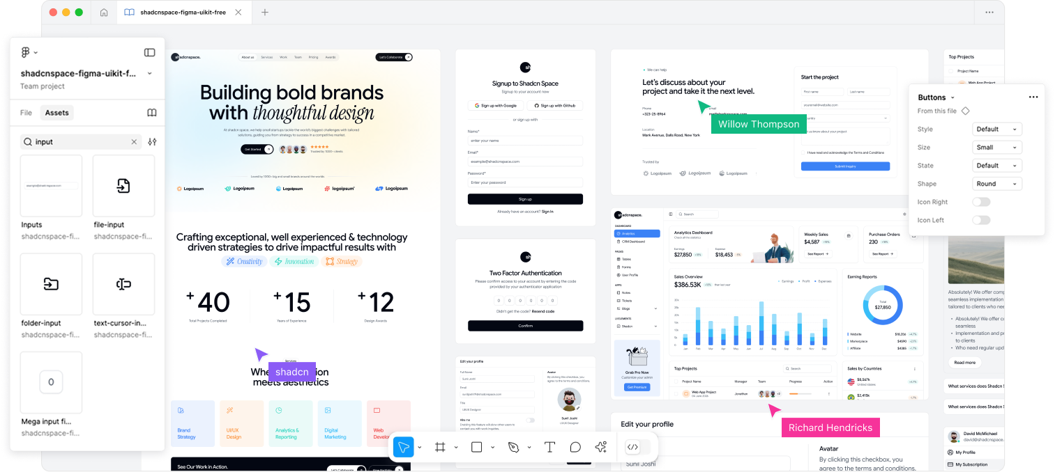 shadcnSpace dashboard ui kits and templates