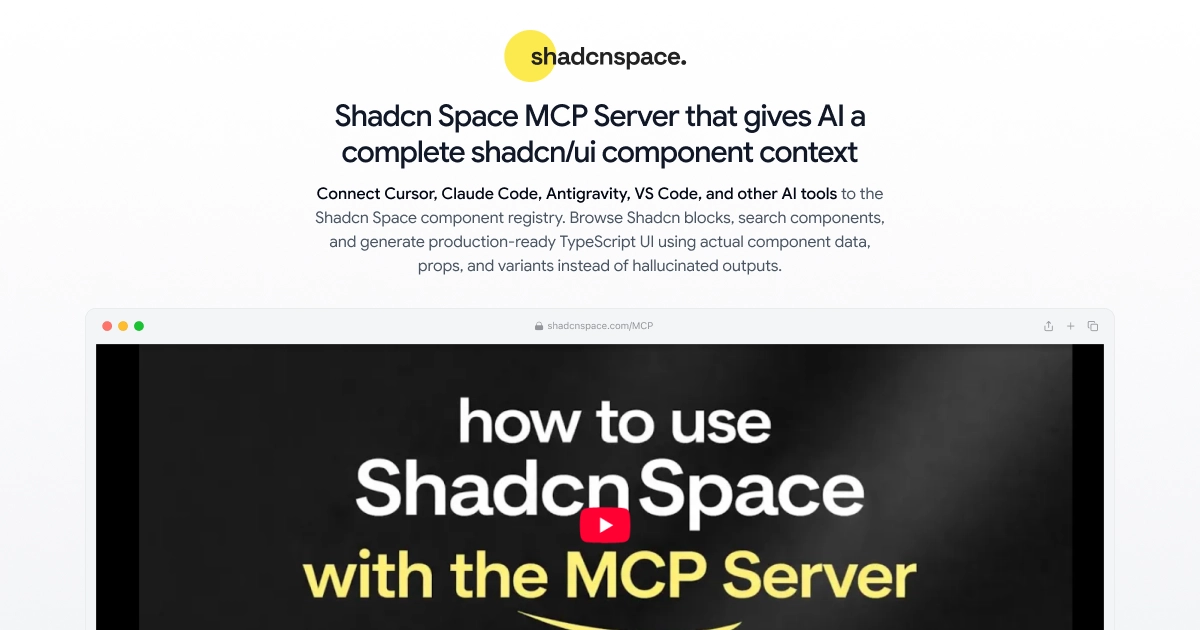 Shadcn Space MCP のロゴ